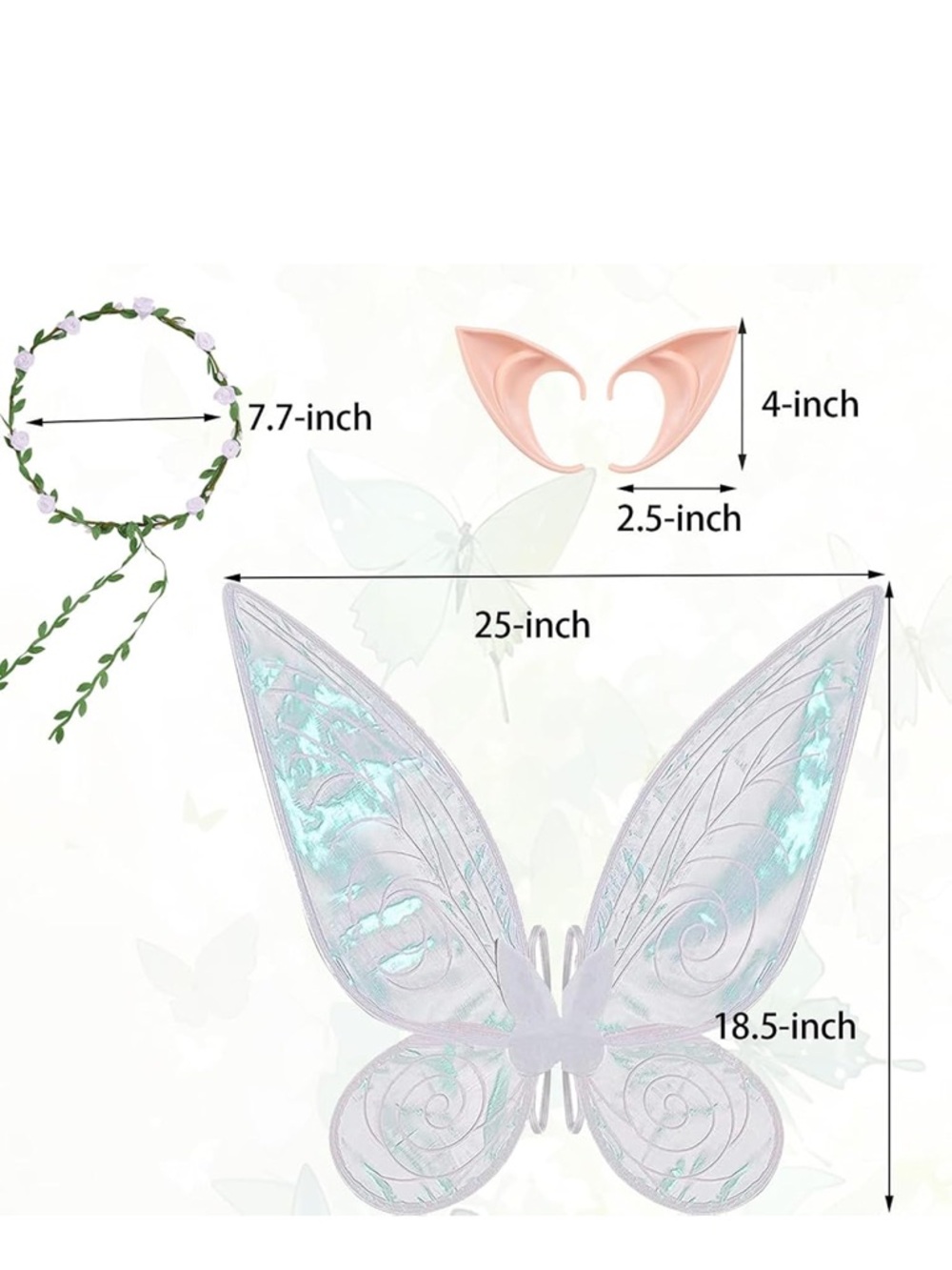 Black Fairy Wings Adult Women Fairy Wings for Girls Butterfly Wing